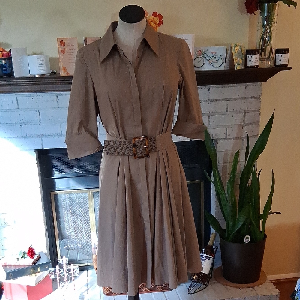 Coldwater Creek Brown Long Sleeve Dress